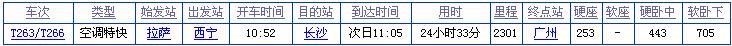 西宁到张家界火车时刻