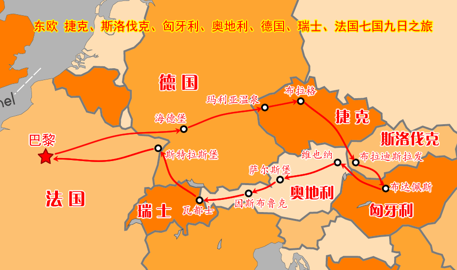 斯洛伐克旅游地图