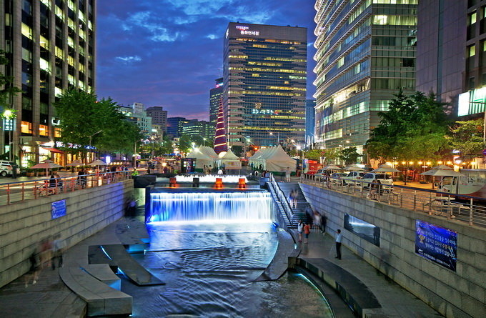 清溪川广场_首尔_韩国