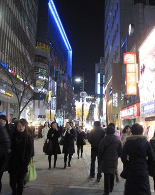 韩国首尔明洞 女性购物的天堂图片