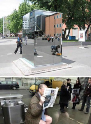 有胆就来 尝试伦敦街头透明厕所图片