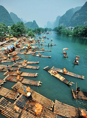 桂林暑假游 骑行畅游十里画廊图片