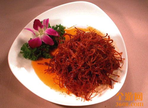 重庆名小吃灯影牛肉