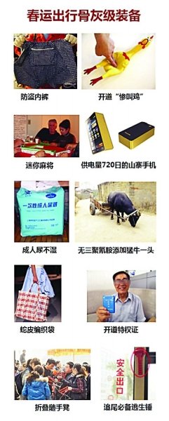 “春运青年图谱”网上爆红 恶搞创意装备称绝