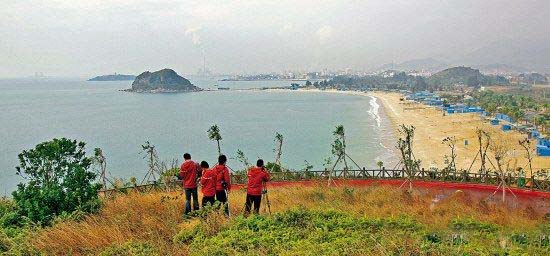 惠州市大亚湾黄金海岸、乌头山绿道，海景尽收眼底